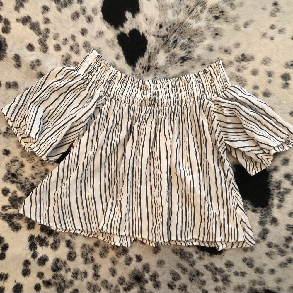 Urban Outfitters off the shoulder striped top